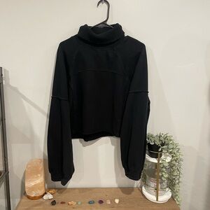 Aerie Black Bubble Sleeve Sweater